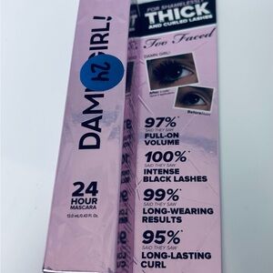 Too Faced Damn Girl! Black Mascara NWT